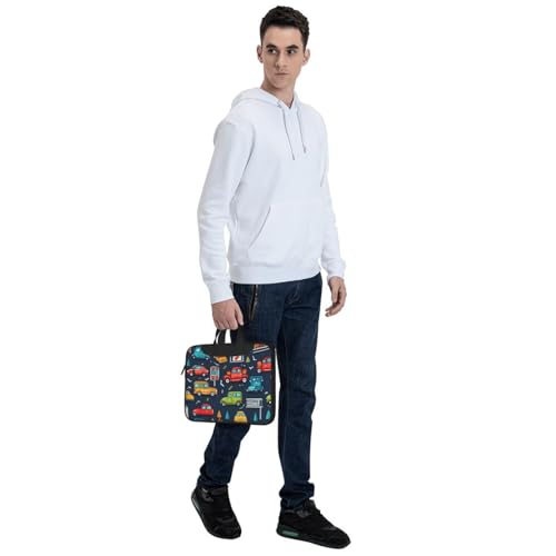 Maletín portátil con patrón de autobús 15.6 pulg impermeable miniatura 7