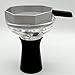 AGSDGAWD Hookah Bowl Phunnel Glass Shisha Bowl Compatible with Heat Management Systems and Foils Enhance Your Shisha Experience with Practical Design and Superior Flavor Retention (Color : Black)