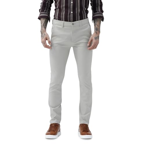 Image of BASICS Premium Cotton Stretch Formal Trousers for Men | Office Pants