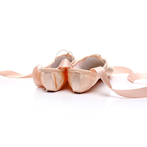 Girl's Canvas Ballet Dance Toe Shoes Professional Satin Pointe Shoes4