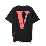 Amerikanische Marke VLONE Brief Große V Kurzarm T-Shirt Männer und Frauen Paar Lose Straße Hip Hop Halbe Hülse
