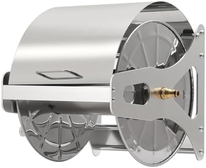Portable Garden Hose Reel Cart with Storage Rack for Easy Lawn Watering and Car Washing
