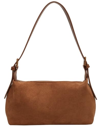 Women Crossbody Bag Stylish Suede Shoulder Bag Vintage Handbag 2025 Fall Purse Fashion Underarm Tote Slouchy Satchel