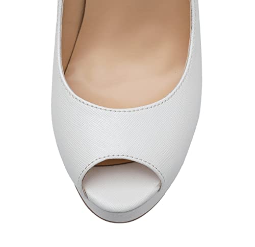 Petit Cadeau Danielle - Women's Classy & Elegant Peep Toe Pumps with 6" Stiletto High Heels & 1.5" Platform. Handmade to Perfection.4