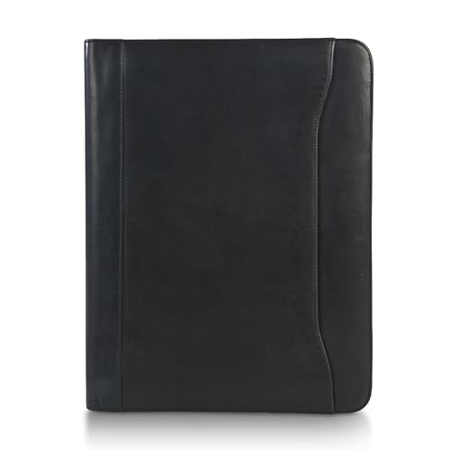 Tony Perotti Italian Leather Portfolio for Men and Women - 8.5" x 11" Genuine Leather Writing Pad Portfolio - Professional Business Padfolio