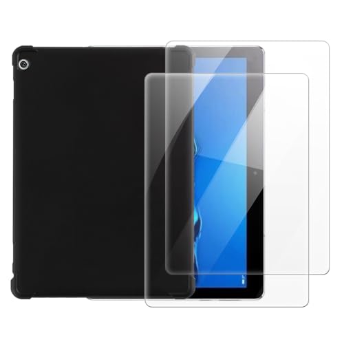 Funda 2 en 1 para Huawei MediaPad M3 Lite 10 con cristal templado negro