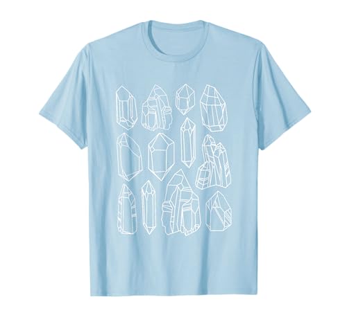 GEMS JEWELS ART T-SHIRT Faceted Crystals Quartz Geodes Tee T-Shirt