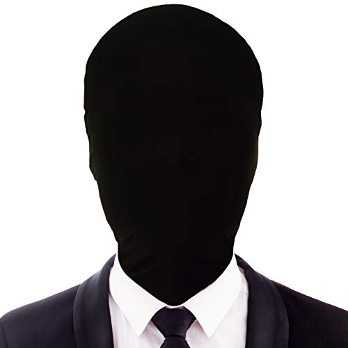 Homelex 2 Pieces Full Face Mask, 2Nd Skin Masks,Halloween Spandex Hood For Unisex Cloth-Black #TOP1