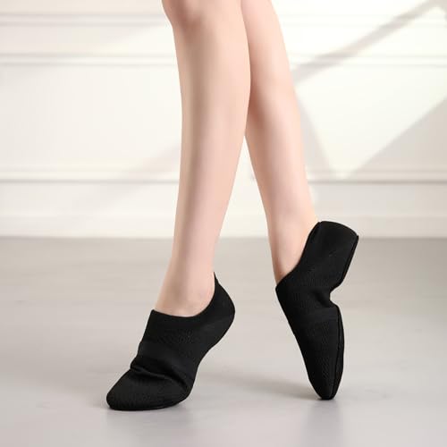 Women's Jazz Shoes Slip-on Fabric Professional Teacher Trainning Beginner Ballroom Dance Practice Shoes Dance Slippers,Model SS-PDLL4