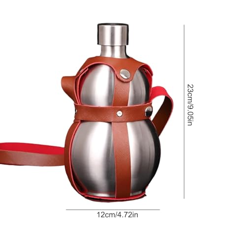 Bouteille d'eau portable en acier inoxydable durable avec sangle chic