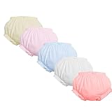 Newborn Toddler Baby Girls Underwear 5 Pack, Soft Briefs-Adorable Bloomers Panties Shorts for Baby Girls Washable Reusable Diaper Cover