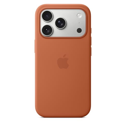 Image of Apple iPhone 17 Pro Silicone Case with MagSafe and Camera Control: Lightweight Phone Case, Wireless Charging Compatible, Smooth Matte Finish; Terra Cotta