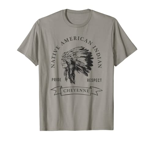 Cheyenne Tribu Nativo Americano Orgullo Indio Respeto Vintage Camiseta
