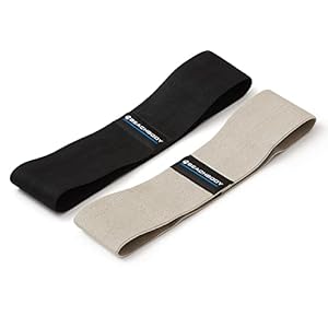 BODi Thick Resistance Bands, Home Gym Workout Equipment, Exercise Bands, Resistance Loops for Home Fitness, Yoga, Pilates, Stretching, Strength Training, Booty and Thigh Workouts, Set of 2 Black/Gray