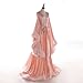 Daily Life Mall Women's Bridal Robe with Fur Old Hollywood Feather Maternity robe for Photoshoot Nightgown Silk Bathrobe Long Lingerie Boudoir