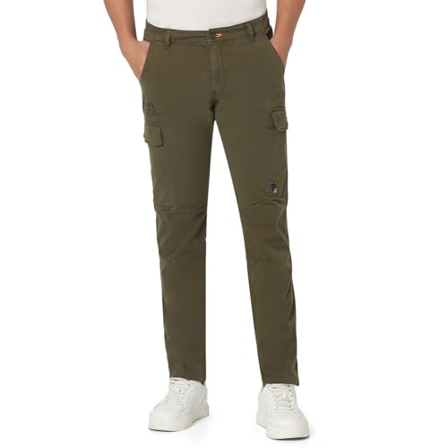 Image of Spykar Men's Regular Cargo Pants