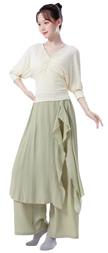Culottes Palazzo fluides pour femmes avec taille élastique confortable