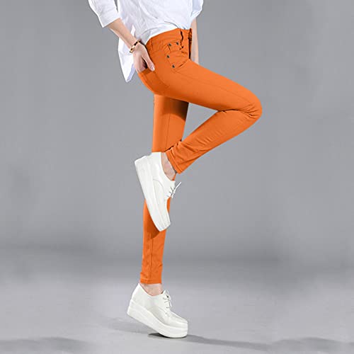 Skinny Colored Jeans for Women High Waist Soft Stretchy Work Pants Trendy Comfy Casual Tummy Control Pants 20244