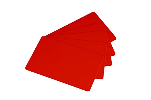 Image of Pack of 500 Red CR80 PVC Cards | 30 mil by easyIDea