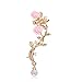 CIShop Pink Rose Zircon Ear cuff Earrings stud Punk Style Ear Wrap(Left ear)