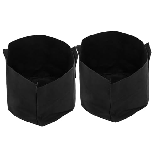 Lurrose 1セット ジャガイモ植栽バッグ 野菜 ポテト栽培バッグ 庭のゴミ袋 プランター バッグを育てる ジャガイモ植物バッグ じゃがいも ジャガイモの種 み 不織布 Black 2個