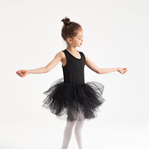 Image of Girls' Camisole Dance Tutu Leotard with Fluffy 4-Layers Ballet Dress for Ballerina (18 Months - 7 Years)
