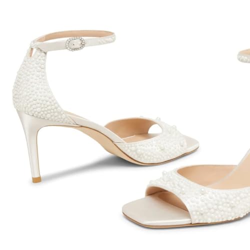 YDN Women Fashion Summer High Heel Sandals Open Square Toe Buckled Straps Stilettos Shoes Party Shopping Daily Size 4-16 US4