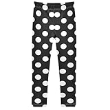 Ceiurey Black White Polka Dot Girls Leggings Yoga Pants Tights Trousers for Kids 7-8T