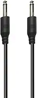 PluCable Cabo de audio P10 para P10 Mono P1030 Preto, Conexoes em metal, 3 Metros