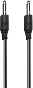 PluCable Cabo de audio P10 para P10 Mono P1030 Preto, Conexoes em metal, 3 Metros