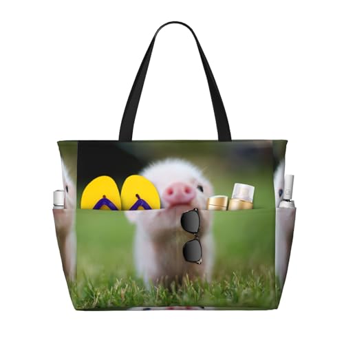 Sac à bandoulière hobo imprimé cochon pour aller au travail et faire ses courses sans effort