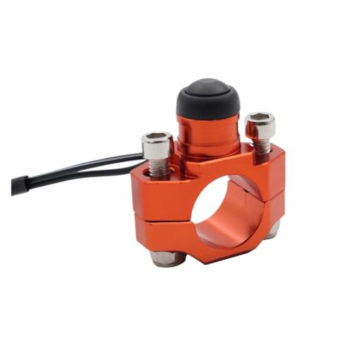 Interrupteur marche arrêt moto scooter dirt bike alu CNC orange universel