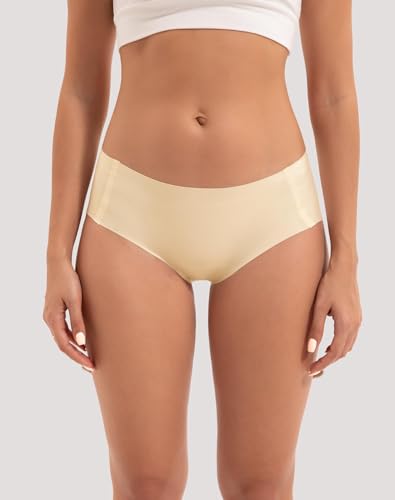 INNERSY Women's Seamless Underwear No Show Invisible Lightweight Hipster Panties 5-Pack2