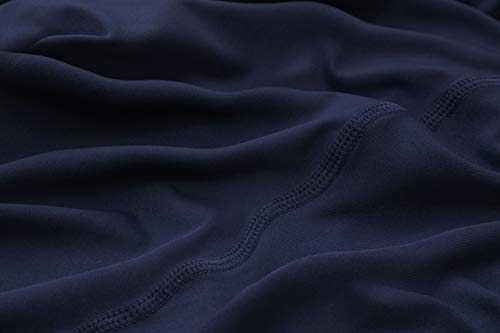 Tca Boys' Pro Performance Long Sleeve Running Compression Base Layer Top - Crew Neck - Navy Eclipse, 8-10 Years #TOP5