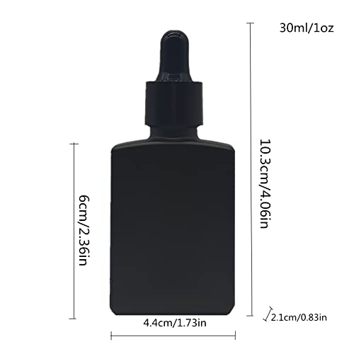Pimyrcyi GLASS CP02 （2Pcs） 30Ml Glass Dropper Bottle,1 Oz Square Lab Dropping Serum Container,Perfume Vails thumb #1