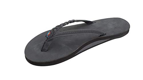 Rainbow Women's Flirty Braidy Black Sandals - Medium 6.5-7.5 B(M) US