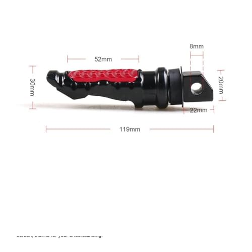 Repose-Pieds de Passager Arrière de Moto en Alliage d'Aluminium Anodisé pour Modification - 3