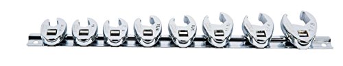 Sunex 9708 3/8-Inch Drive Fractional Crowfoot Flare Nut Wrench Set, 3/8-Inch - 7/8-Inch, Fully Polished, 8-Piece #TOP5