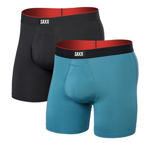 SAXX Underwear Co. mens Multi-sport Mesh Boxer Brief Fly 2-pack Boxer Briefs (pack of 1)