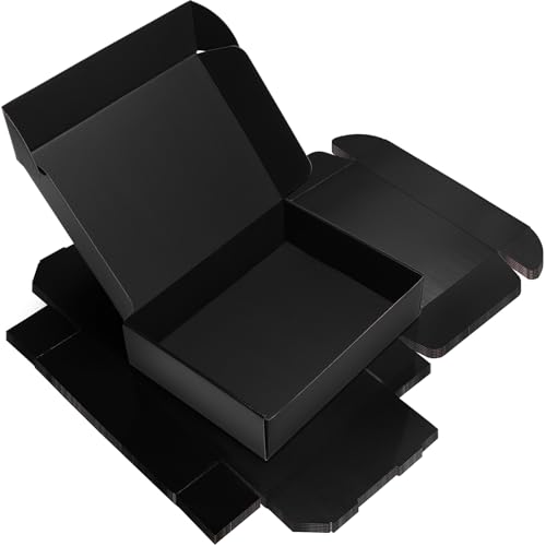 RLAVBL 6 Stück Doppelseitig Schwarze Versandkartons, Maße: 30,5...