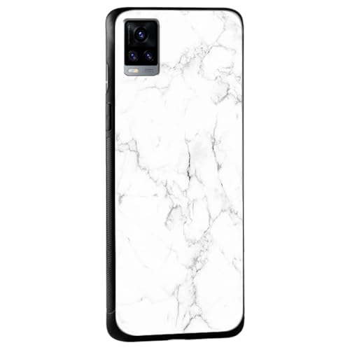 Image of COLORflow Back Cover Compatible with Vivo V20 | White Marble | Shockproof TPU Bumper Cover with Camera Protection Back Cover Compatible with Vivo V20