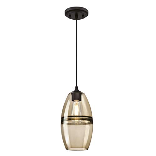 Suspension Westinghouse 63664 avec verre cendré pour une lumière douce anti-éblouissement