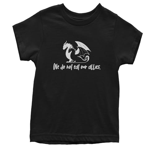 We Do Not Eat Our Allies Fourth Wing Basgiath Youth T-Shirt, Soft Cotton, Graphic Tee