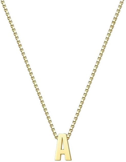 18k Initial Necklace for Women - Gold Plated Letter A-Z Pendant Necklaces Dainty Necklaces Trendy Initial Charm Necklace Gifts for Teens Women Jewelry - Image 5