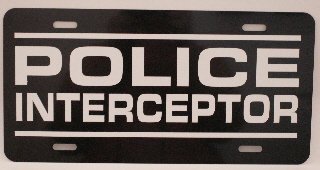 Police Interceptor Metal Novelty Reproduction Sign Compatible withFord Chevy Dodge Crown Victoria Charger Mustang Caprice SSPGarage Man Cave Bar Wall Art Display