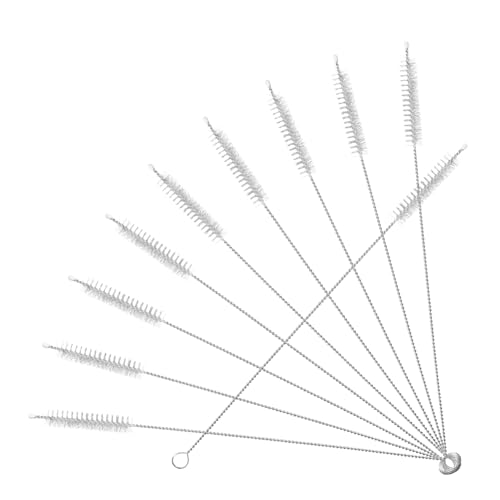 FOMIYES Drain Tube Cleaning Brush Vent Cleaning Brush Tube Cleaner Brush Nylon Bristles Set of 10 for Easy Cleaning