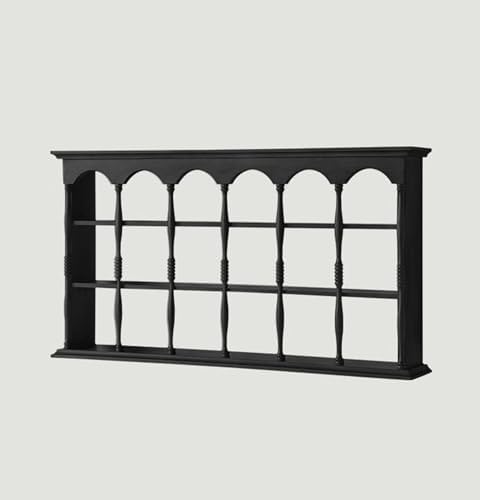 Rustic Wall-Mounted Mug Shelf, Wooden Cup Holder Rack for Coffee Mugs, Small Space Storage Solution for Kitchen, Living Room & Office, Brown Finish