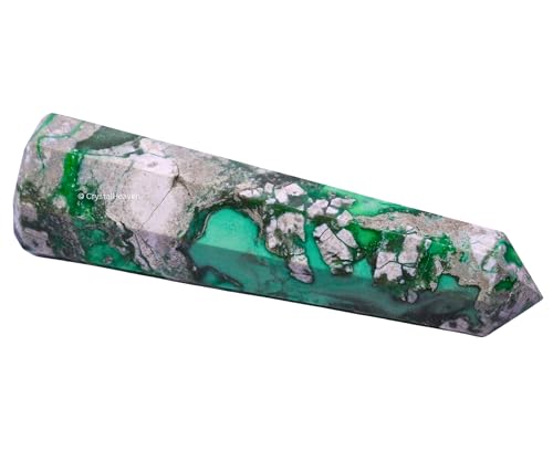 Image of Crystal Heaven Certified Variscite Tower Obelisk Point For Chakra, Healing And Balancing - Aaa Grade Original Certified Gemstone Agate For Reiki Meditation Yoga Spiritual (2-3 Inches)