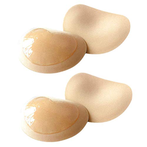 Nanxin 2pcs Rembourrage de Soutien-Gorges en Silicone Souple pour Maillots de Bain et, Auto-Adhésif Coussinets Amovibles