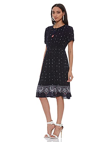 Image of EASYBUY Women's Rayon A-Line below The Knee Casual Dress